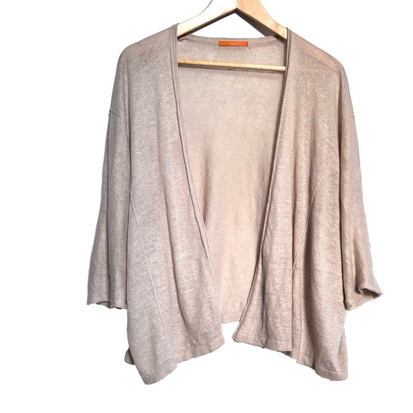 Sweaters - Linen Cardigan Sweater Duster Open Front
